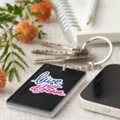 Live Uw droomrechthoek Sleutelhanger (Voorkant Rechts)