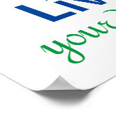 Live Uw Motivatie droomprijsopgave Poster (Hoek)