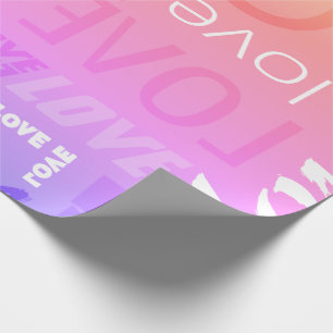 Live Varicolored Gallery Love Words Art Cadeaupapier