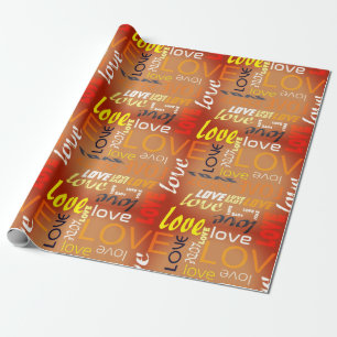 Live Varicolored Gallery Love Words Art Cadeaupapier