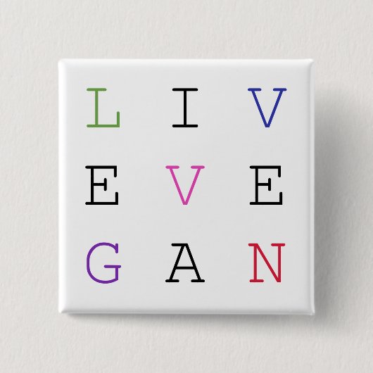 Live Vegan Button (Voorkant)