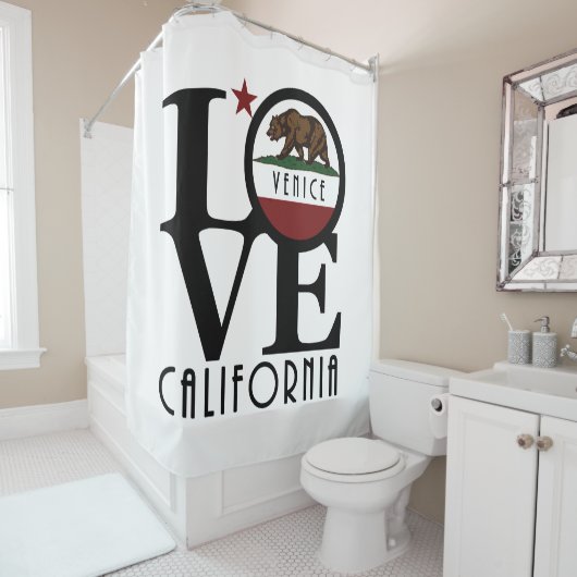 LIVE Venice California Douchegordijn (In situ)