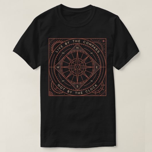 Live via de kompas t-shirt (Design voorkant)
