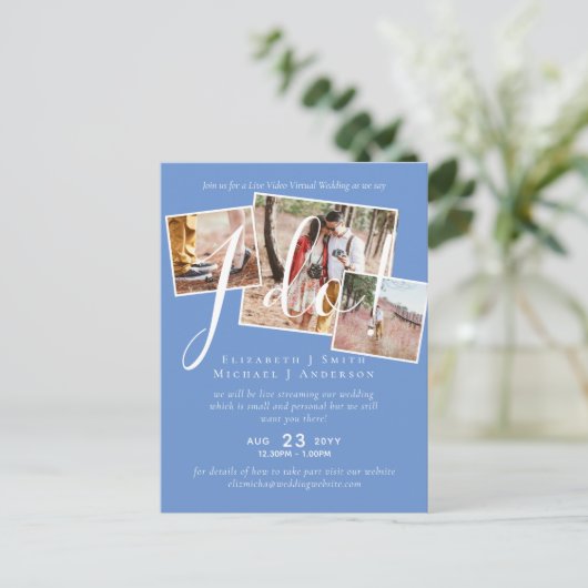 Live Videochat Huwelijks- of Koppel Bruisfeest Uit Briefkaart (Staand voorkant)