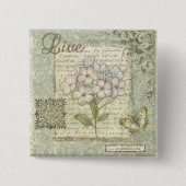 Live Vierkante Button 5,1 Cm (Voorkant)