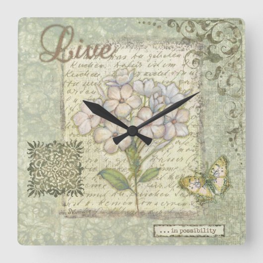 Live Vierkante Klok (Voorkant)