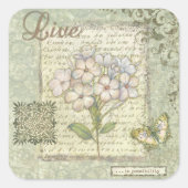 Live Vierkante Sticker (Voorkant)