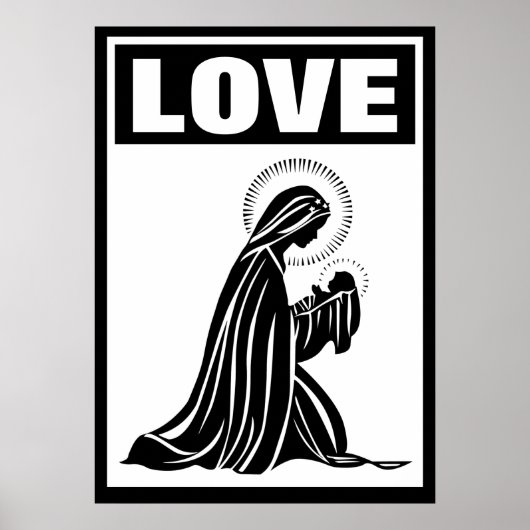 LIVE VIRGIN MARY BABY JESUS NATIVITY CATHOLIS POSTER (Voorkant)