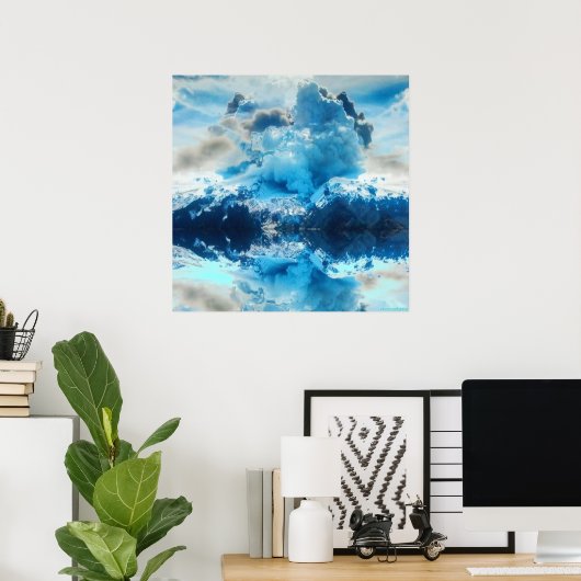 Live Volcano 24x24 Reflection Print (Thuiskantoor)