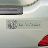 Live voor avontuurlijke Bumpersticker (Op auto)