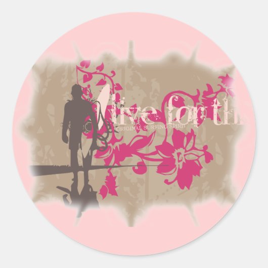 Live voor deze surfen Stickers (Voorkant)