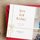 Live voor vandaag-feestdag fotokaart met 2 foto's feestdagenkaart