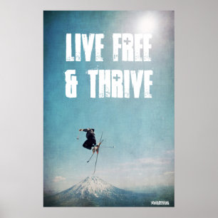 Live vrij en drivend Poster