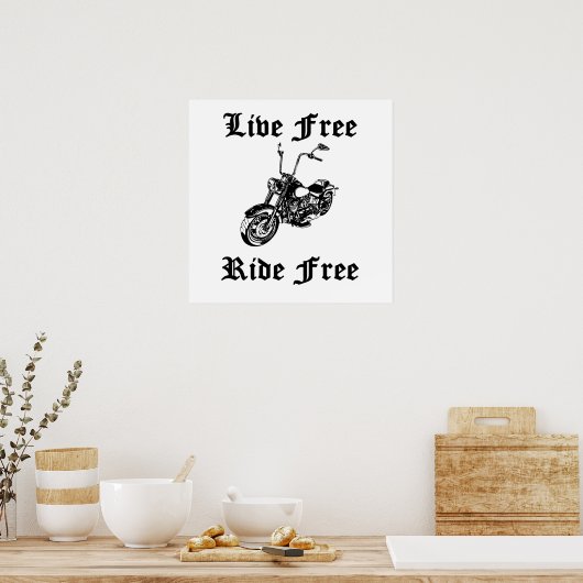 Live vrij rijdende motorfiets poster (Keuken)