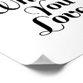 Live Wat - Motivatie prijsopgave afdrukken in wit Poster (Hoek)