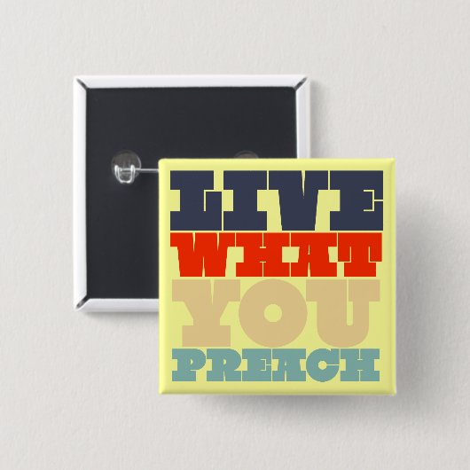 Live Wat u predikt Button (Voorkant /achterkant)