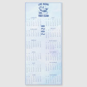 Live Weird Fake Your Death 2026 BlueCalendar (Voorkant)