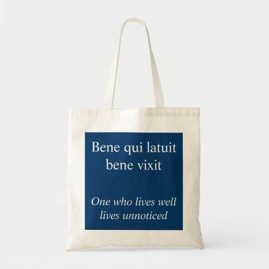 Live well - Ovid quote Tote Bag (Voorkant)