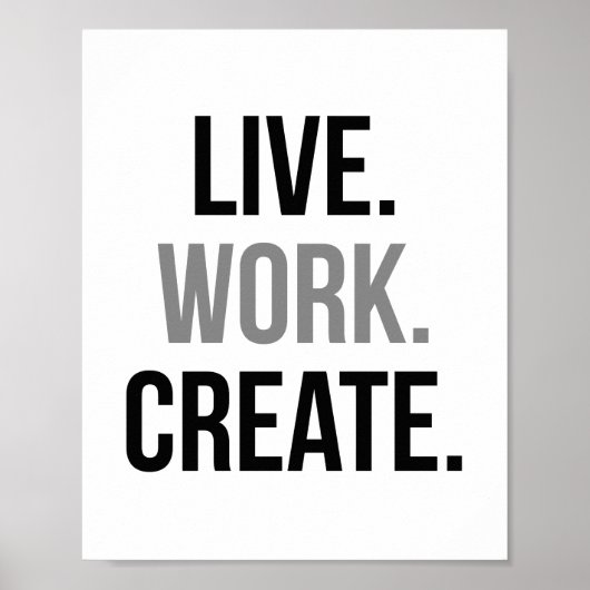 Live-werk Creëer Poster (Voorkant)