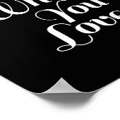 Live What - Typografie Citaat Print in Black (Hoek)