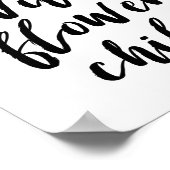 Live Wild Flower Child Citaat Poster (Hoek)