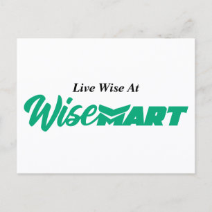 "Live Wise at WiseMart" - Briefkaart
