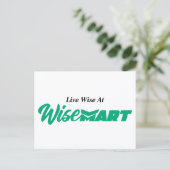 "Live Wise at WiseMart" - Briefkaart (Staand voorkant)