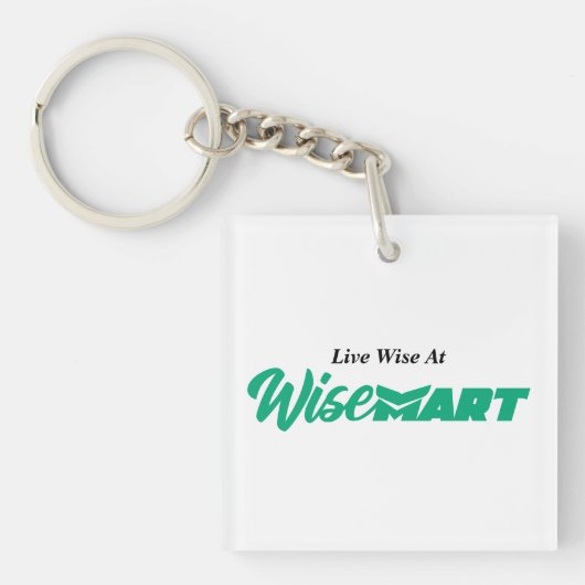 "Live Wise bij WiseMart" - Sleutelhanger (Voorkant)