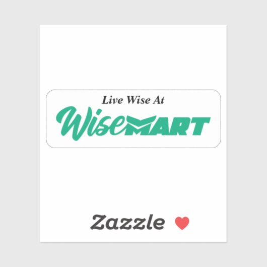 "Live Wise bij WiseMart" - Sticker (Vel)