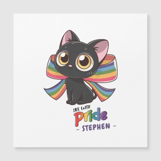 Live with Pride – Rainbow Cat LGBTQ Pride (Voorkant)
