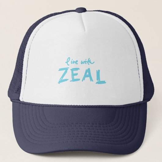 Live with Zeal Trucker Hat Trucker Pet (Voorkant)