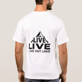 Live Without Limits Mountain Peak Icon T-shirt (Achterkant)