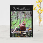 Live Word Buckeye Tree Sprout Adult Baptism Kaart (Gele Bloem)