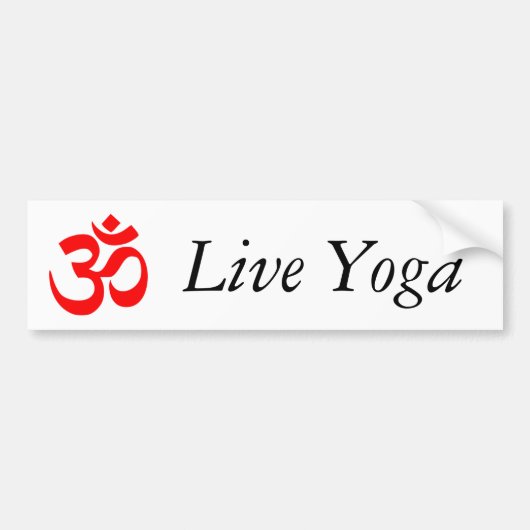 Live Yoga Bumpersticker (Voorkant)
