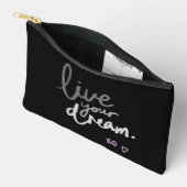 Live Your Dream Black Accessoires Pouch Etui (Open)