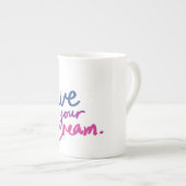 Live Your Dream Inspirational Quote Coffee Mug Porselein Kop (Voorkant rechts)