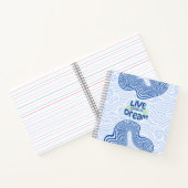 Live Your Dream - Motivational Blue Notitieboek (Binnen)
