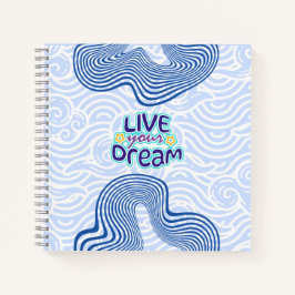 Live Your Dream - Motivational Blue Notitieboek