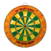 Live Your Dream Motivational Dartbord (Voorkant)