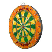 Live Your Dream Motivational Dartbord (Voorkant Rechts)