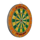 Live Your Dream Motivational Dartbord (Voorkant Links)