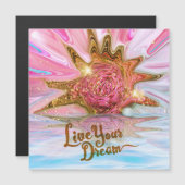 Live Your Dream - Roos Flower power (Voorkant / Achterkant)