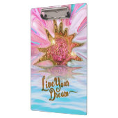 Live Your Dream - Roos Flower power Klembord (Links)