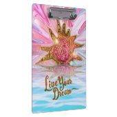 Live Your Dream - Roos Flower power Klembord (Rechts)