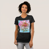 Live Your Dream - Roos Flower power T-shirt (Voorkant volledig)