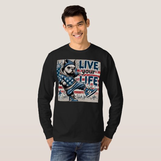live your life t-shirt (Voorkant volledig)