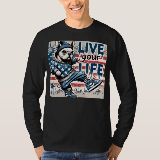 live your life t-shirt (Voorkant)