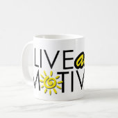 LiveAndMotivate.com Koffiemok (Voorkant links)