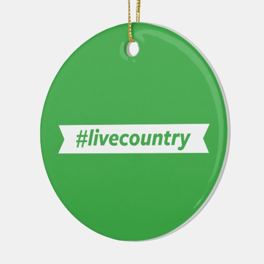 #LiveCountry Keramisch Ornament (Links)