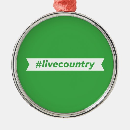 #LiveCountry Metalen Ornament (Voorkant)